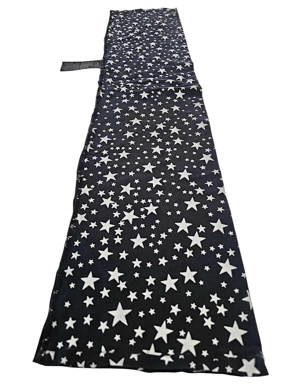 GUESS Upcycled Black Fabric with Silver Star Print - 1/2 Yard - Picture 7 of 12